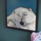 Heidi Wickham polar bear painting for Kilbaha Gallery Irish art