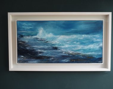 Fiona ni Chuinn seascape painting for Kilbaha Gallery Ireland WAW Irish art