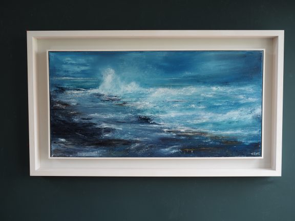 Fiona ni Chuinn seascape painting for Kilbaha Gallery Ireland WAW Irish art