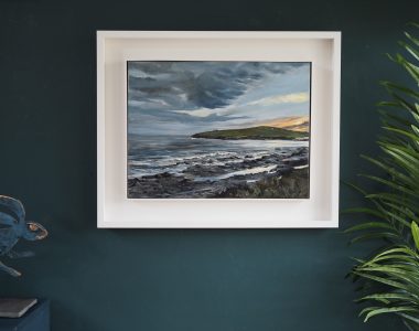 Kilbaha Bay by D seascape painting in oils for Kilbaha Gallery Irish art