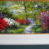 Azaleas, Rhododendron and bluebells oil painting by Mark Eldred for Kilbaha Gallery Irish Art