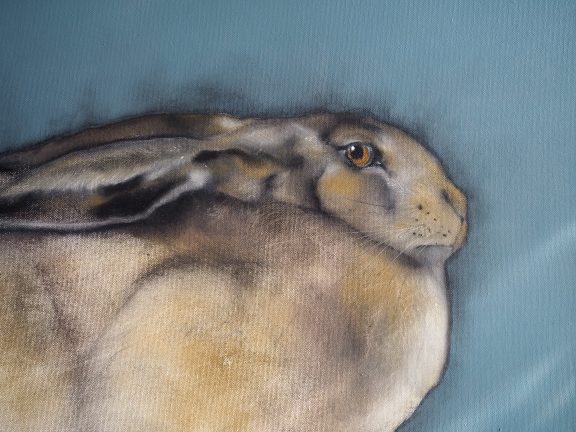 July Hare by Heidi Wickham Original painting Irish Art Kilbaha Gallery