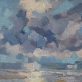 Light Break oil painting by Bairbre Duggan landscape clouds West of Ireland landscape painting Irish art