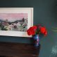 Carmel Madigan for Kilbaha Gallery Mixed Media flowers painting pink hues wild atlantic way Irish art