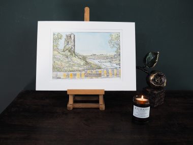 Ruth Wood Kilbaha Village Pen and Ink and Watercolour Irish art Painting Irelands Wild Atlantic Way