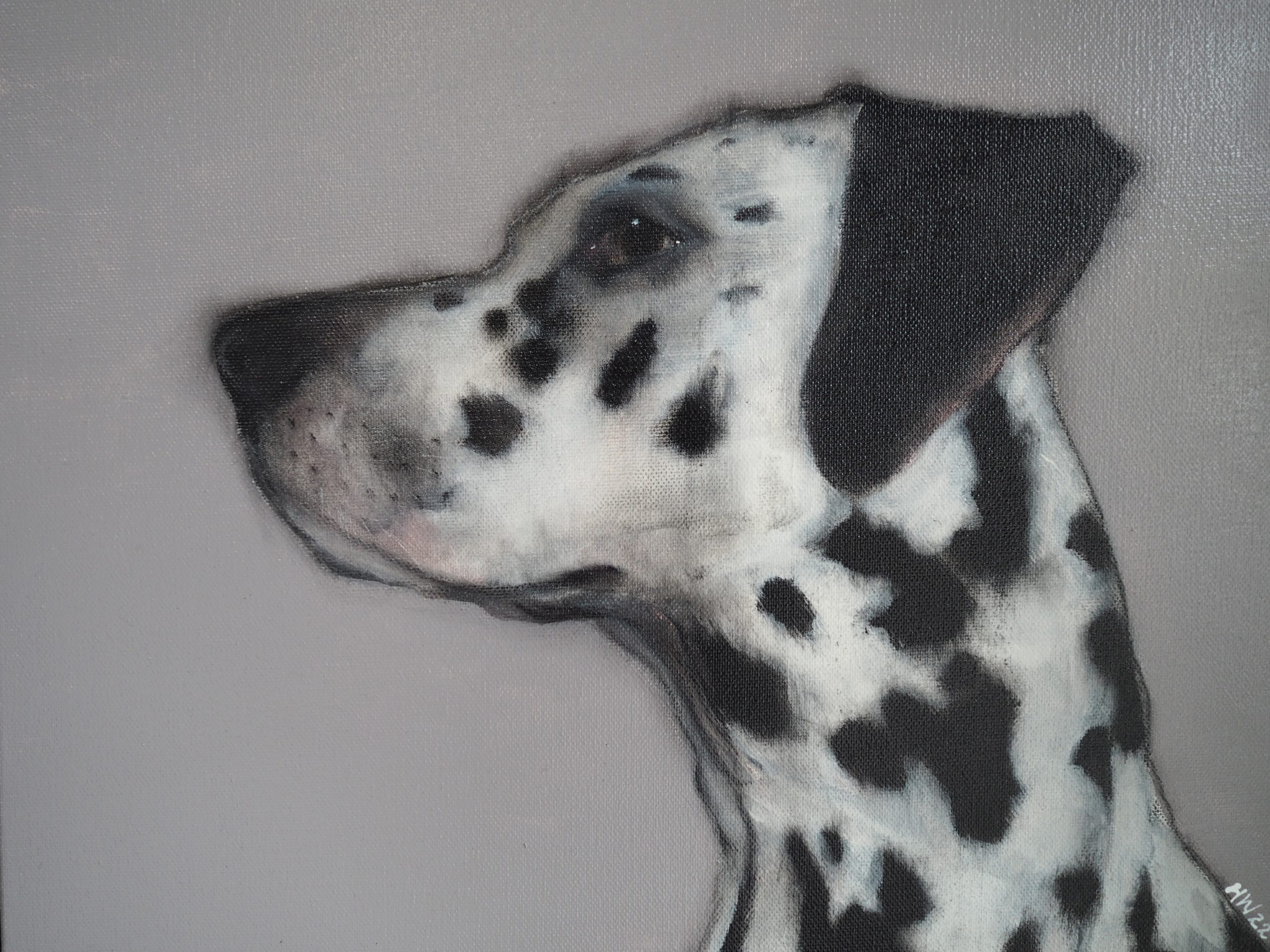 Heidi Wickham Dalmation Painting animal art Irish art acrylic original