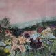 Carmel Madigan for Kilbaha Gallery Mixed Media flowers painting pink hues wild atlantic way Irish art