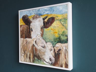 Eadaoin Harding Kemp Burren Cows Oil on Board Irish art