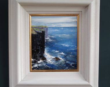Mark Eldred Oil on canvas framed original Irish art seascape Wild Atlantic Way Clare