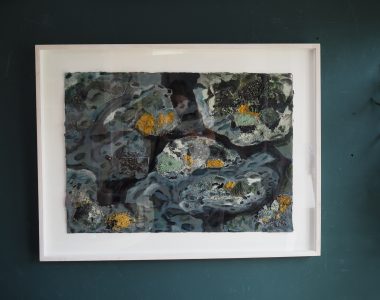 Rock Journey XVI Carmel Madigan mixed media Framed behind glass Irish Art