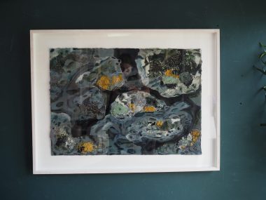 Rock Journey XVI Carmel Madigan mixed media Framed behind glass Irish Art