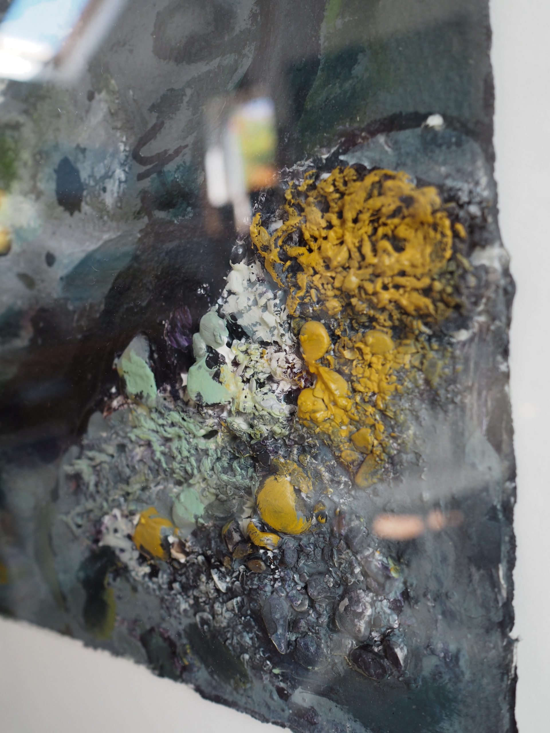 Rock Journey XVI Carmel Madigan mixed media Framed behind glass Irish Art
