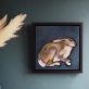 Small Hare by Heidi Wickham acrylic original animal paintings framed kilbaha gallery