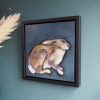 Small Hare by Heidi Wickham acrylic original animal paintings framed kilbaha gallery