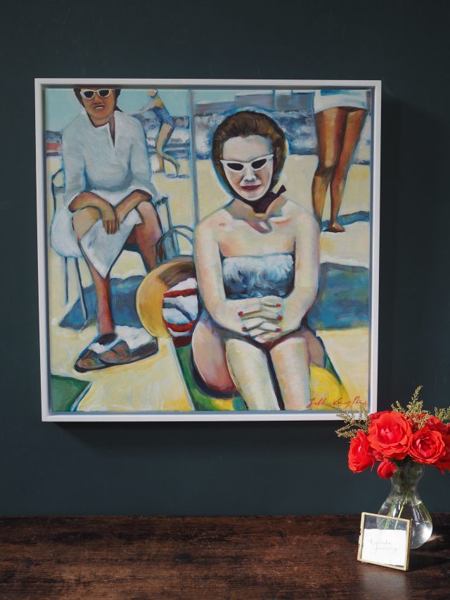 Gillian Kenny Shinnors Sun Bathing Original oil painting Irish art Kilbaha Gallery