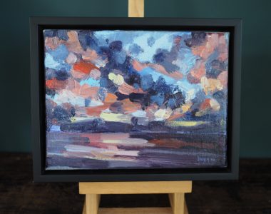 Bairbre Duggan Sunset Irish Art oil on canvas painting gallery in Clare Kilbaha Gallery