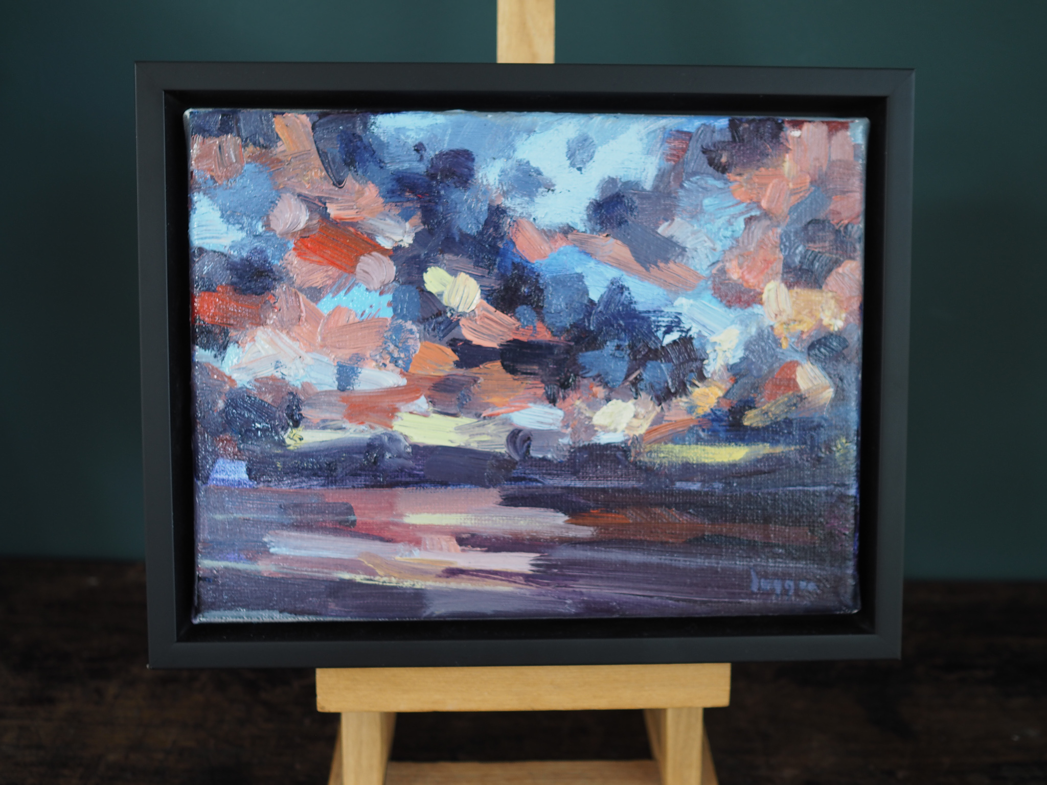 Bairbre Duggan Sunset Irish Art oil on canvas painting gallery in Clare Kilbaha Gallery