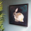 Small Hare €795 - Heidi Wickham acrylics animal paintings contemporary Irish art framed Kilbaha Gallery animals Hare