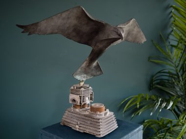 Kestrel in Bronze by Krys Pomeroy for Kilbaha Gallery Irish Art Sculpture Bird Bronze Kilbaha Gallery