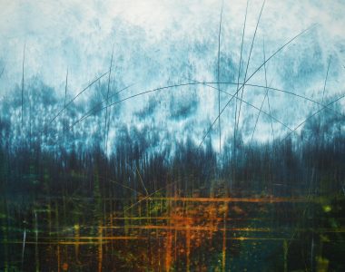 Embankment - oil and cold wax original painting by Gillian Murphy Irish Art