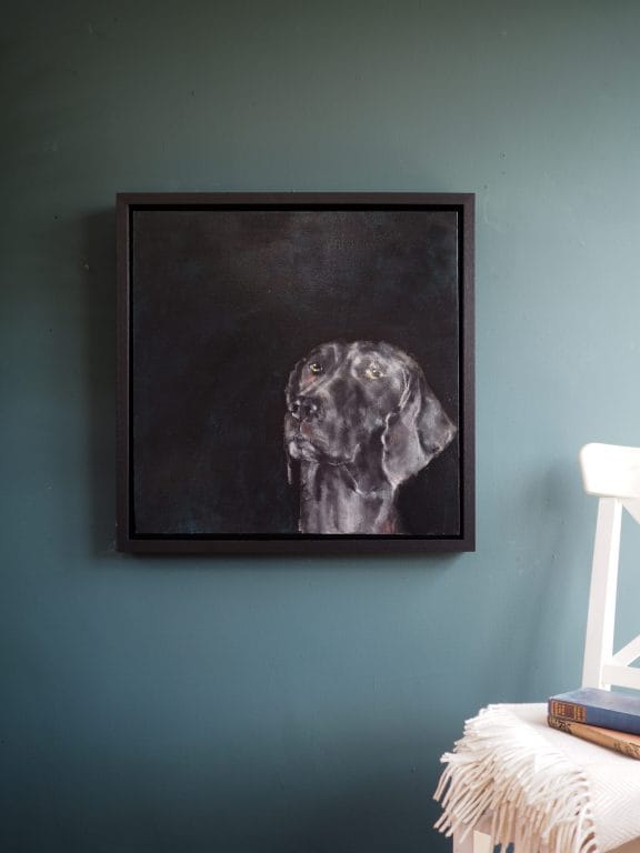 James the lab Heidi Wickham animal dog painting acrylic Irish art Ireland Gallerys Interiors