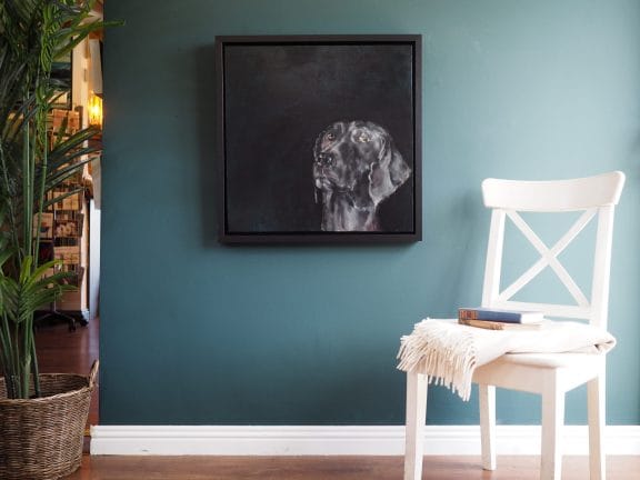 James the lab Heidi Wickham animal dog painting acrylic Irish art Ireland Gallerys Interiors