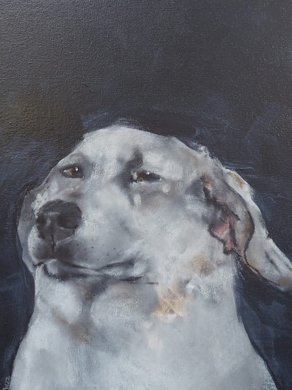 Simon Heidi Wickham animal dog painting acrylic Irish art Ireland Gallerys Interiors