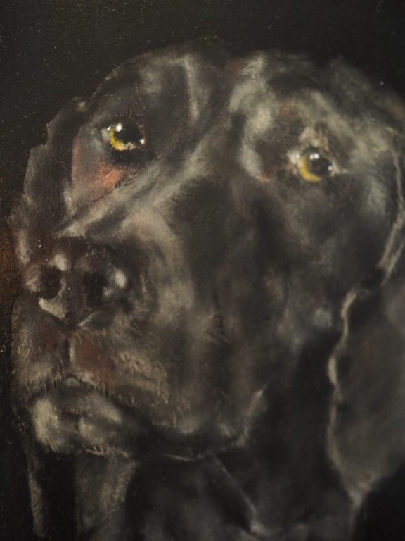 James the lab Heidi Wickham animal dog painting acrylic Irish art Ireland Gallerys Interiors