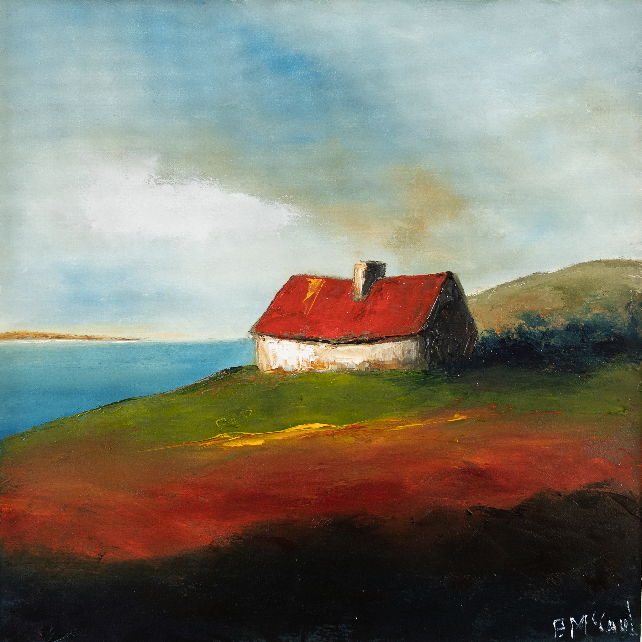 Padraig McCaul Irish cottage oil painting