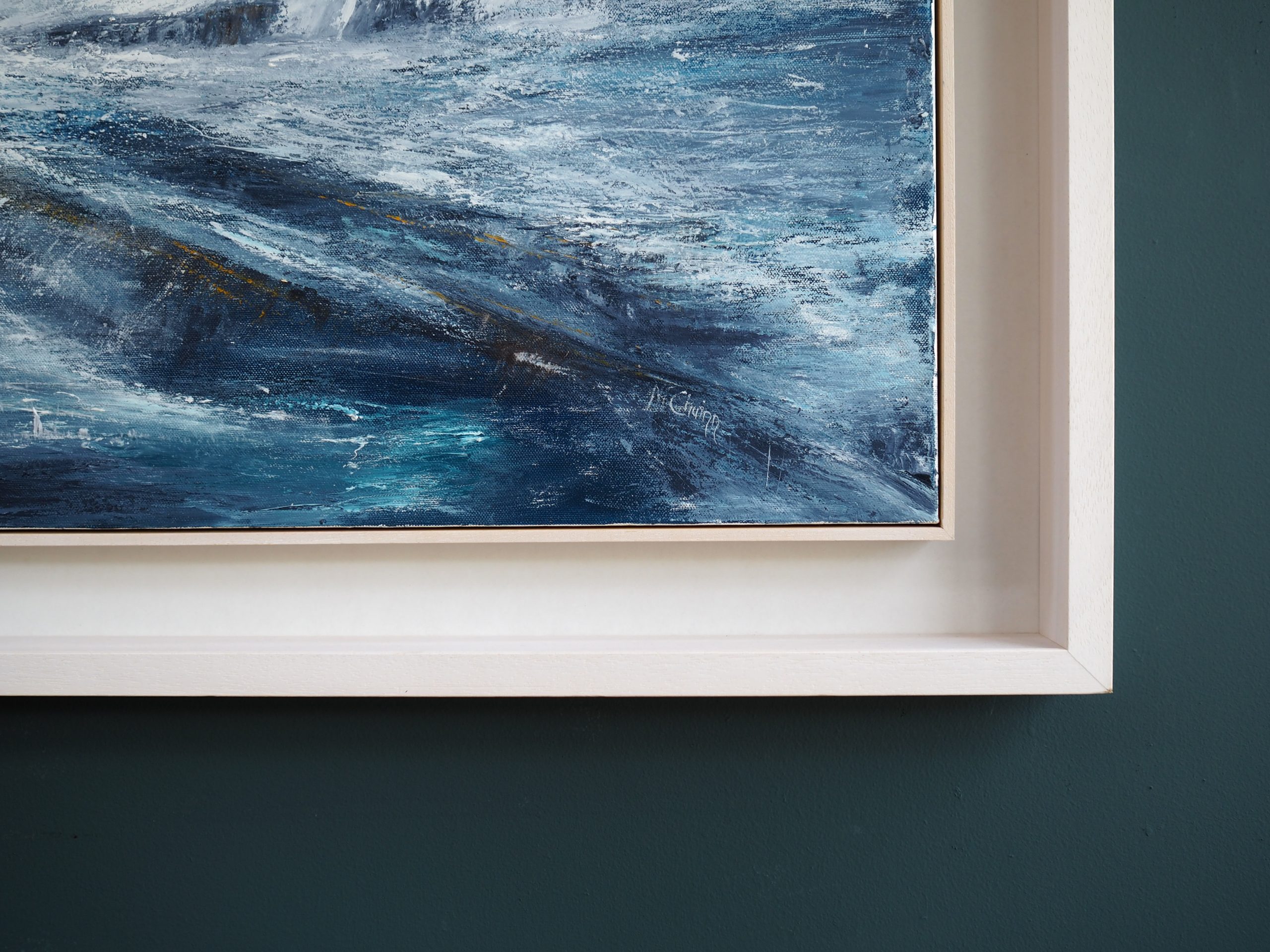 Seas of Change Fiona Ni CHuinn seascape for Kilbaha Gallery Irish art painting