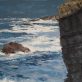 Ivan Daly Loop Head seascape cliffs painting oil on canvas Irish art Wild Atlantic Way striking art