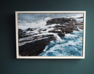 Ivan Daly Rise and Fall in Ross, seascape and rocks oil painting Irish art