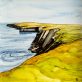 Loop Head Mary Roberts alcohol ink ceramic tile Irish art Gift made in Ireland wild atlantic way Mary Roberts tile alcohol ink