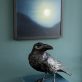 Adam Pomeroy sculpture bronze raven crow
