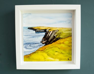 Loop Head Mary Roberts tile alcohol ink