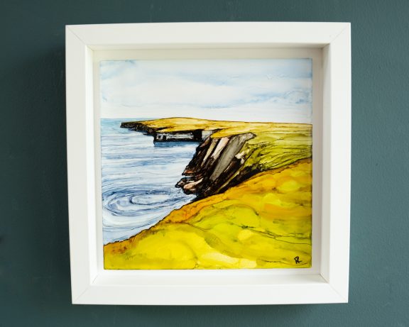 Loop Head Mary Roberts tile alcohol ink