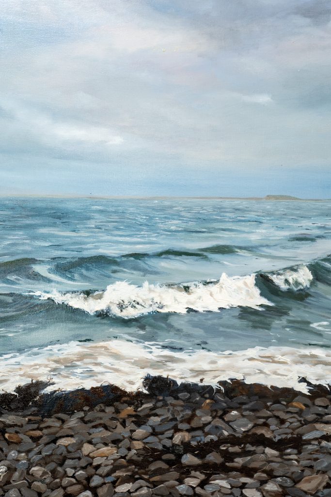 The rock Cappa Co Clare seascape D Irish artist