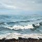 The rock Cappa Co Clare seascape D Irish artist