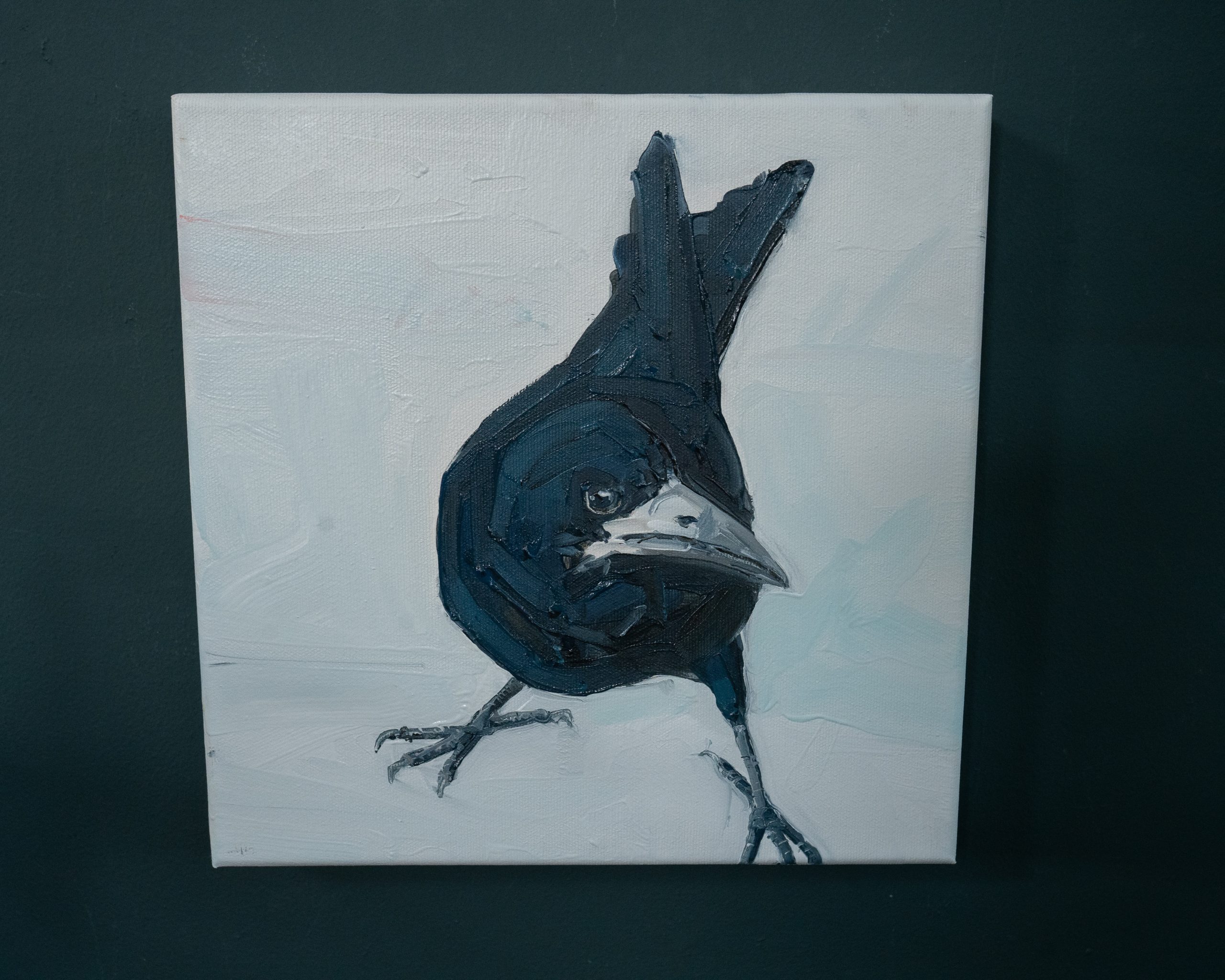 The Joker Raven, crow by Kaye Maahs for Kilbaha Gallery Irelands contemporary art gallery