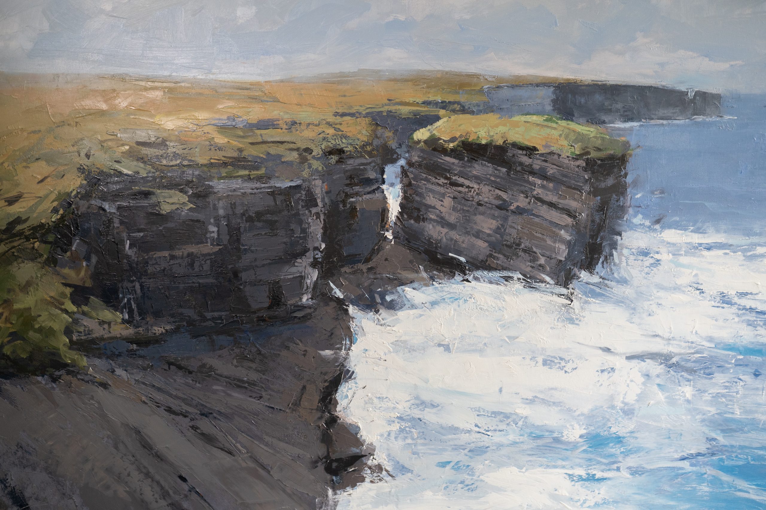 Ivan Daly seascape oil painting by Ivan Daly for Kilbaha Gallery Irish art online original work Kilbaha Gallery Wild Atlantic Way