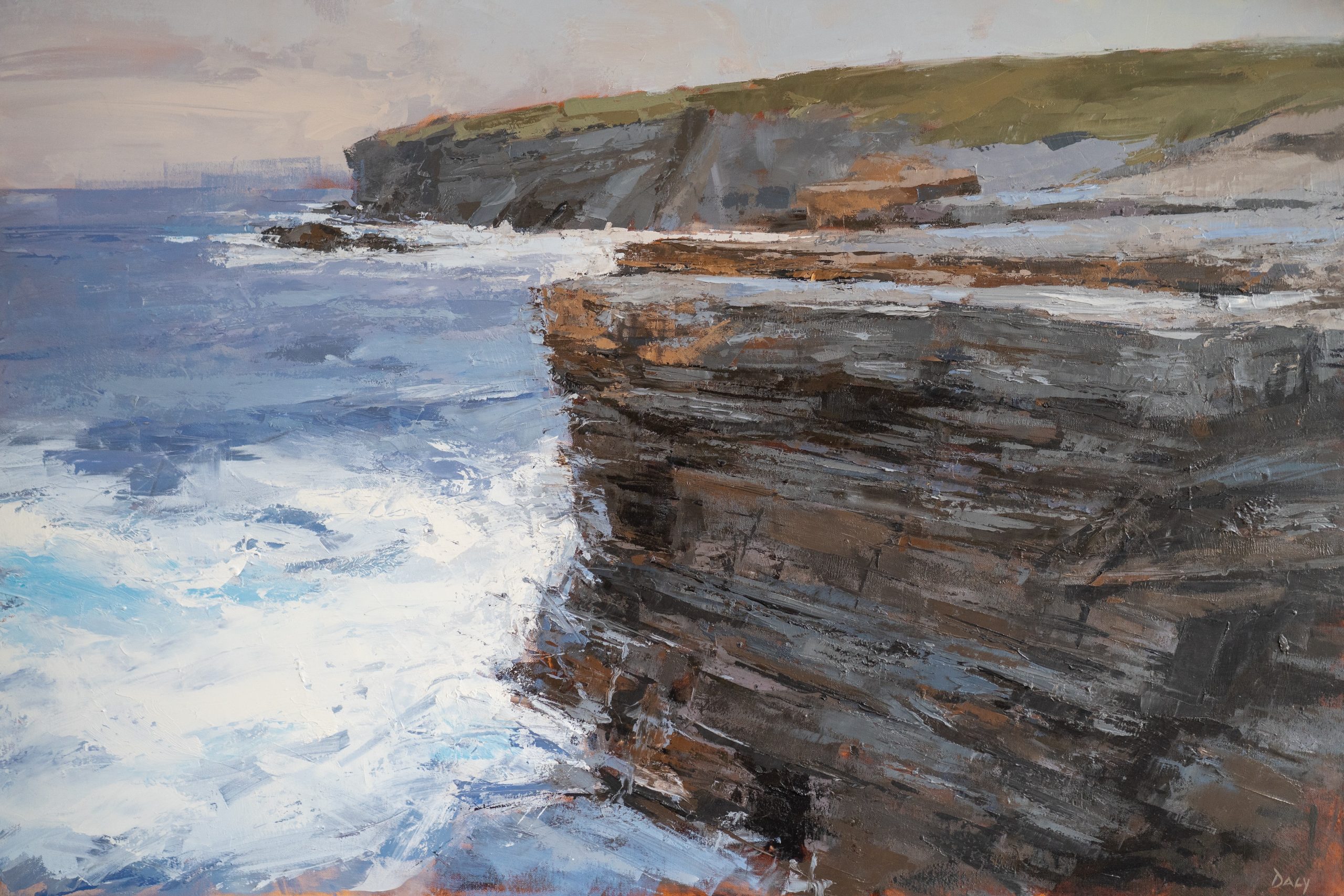 Ivan Daly seascape oil painting by Ivan Daly for Kilbaha Gallery Irish art online original work Kilbaha Gallery Wild Atlantic Way