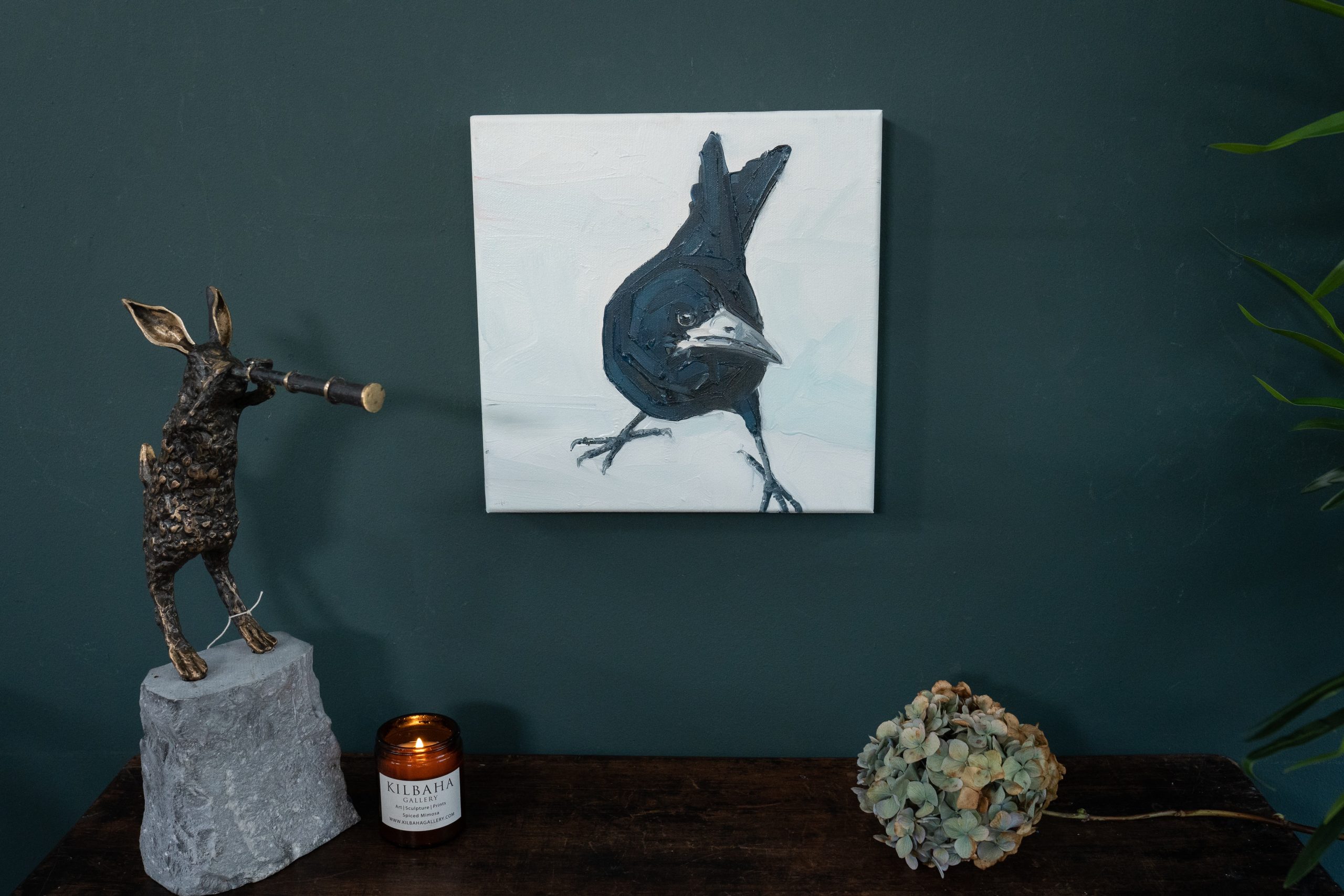 The Joker Raven by Kaye Maahs for Kilbaha Gallery IRish art contemporary art gallery