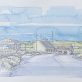 Doonbeg Road Kilkee by Ruth Wood, Pen ink and Watercolour