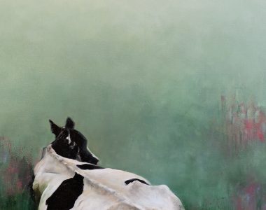 Sallyann Beirne contemporary artist oil on canvas striking artwork Irish art gift paintings cow birds crows magpies nature environment kilbaha gallery Irish interiors contemporary homes