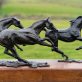 Siobhan Bulfin Bronze race horses sculpture equestrian equine interiors Irish bronze horse