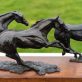 Siobhan Bulfin Bronze race horses sculpture equestrian equine interiors Irish bronze horse