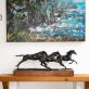 Siobhan Bulfin Bronze race horses sculpture equestrian equine interiors Irish bronze horse