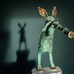 Donnacha Cahill bronze hare inquisitive hare series small interiors stone base Irish art interiors fine art sculpture