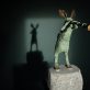 Donnacha Cahill bronze hare inquisitive hare series small interiors stone base Irish art interiors fine art sculpture