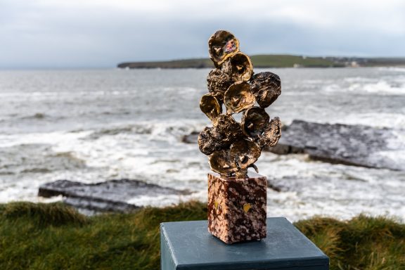 oyster shells Bronze by Arturas For Kilbaha Gallery Irish art, fine art, interiors, bronze sculpture, gift, Ireland, art online